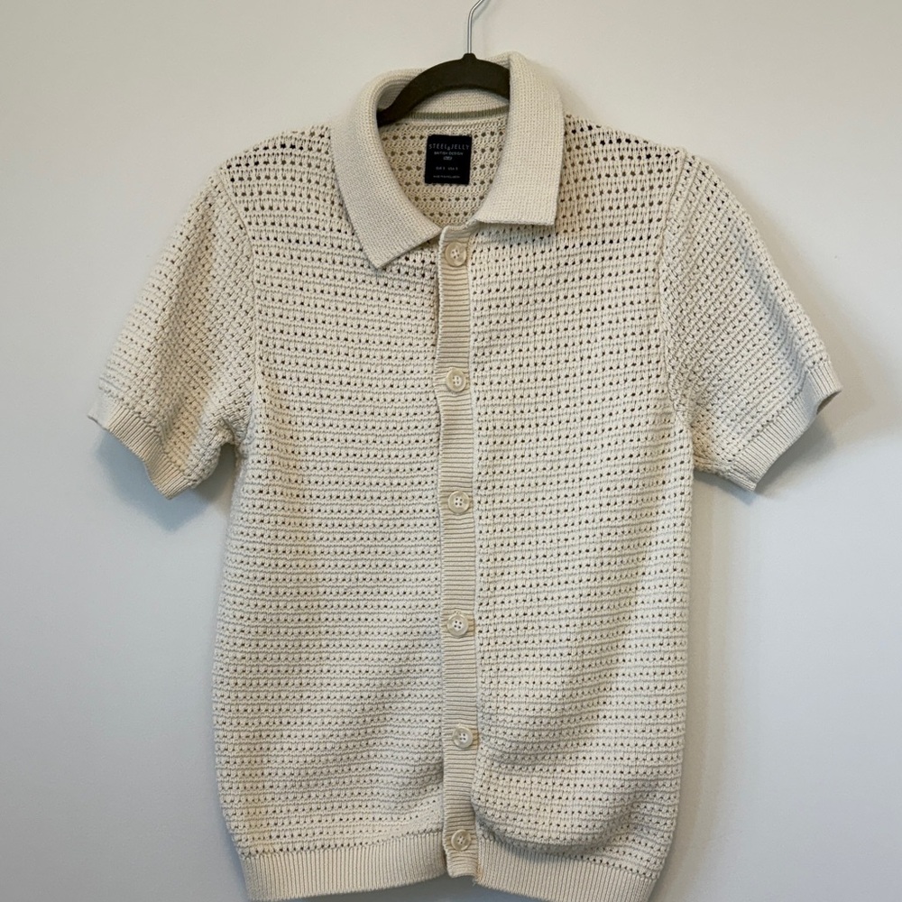 Men's Cream Button Down Shirt